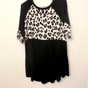 Heimish Leopard Print Black Women's Top